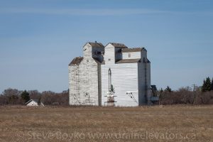 Ex Cargill grain elevator, in Rivers, MB, April 2016. Contributed by Steve Boyko.