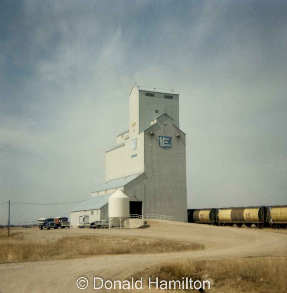 Norman UGG grain elevator, April 1991. Copyright by Donald Hamilton.