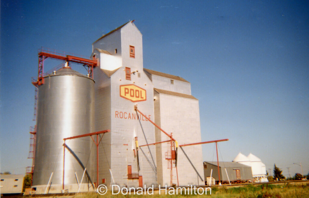 Saskatchewan Wheat Pool grain elevator in Rocanville, SK, August 1995.